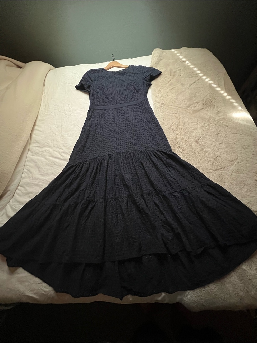 Banana Republic Navy Embroidered Dress